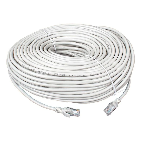 Powermaster Cat6 40 Metre Ethernet Kablo Soket Jack Uçları Takılı Hazır İnternet Kablosu - 7