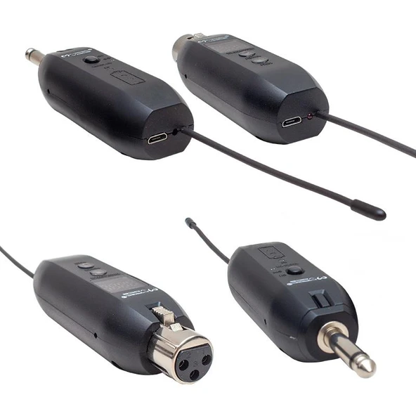 Ayt Magicvoice Mv-19587 Gitar Tip Kablosuz Mikrofon Uhf Kablosuz Verici Müzik Aleti Kablosuza Çevirici - 8