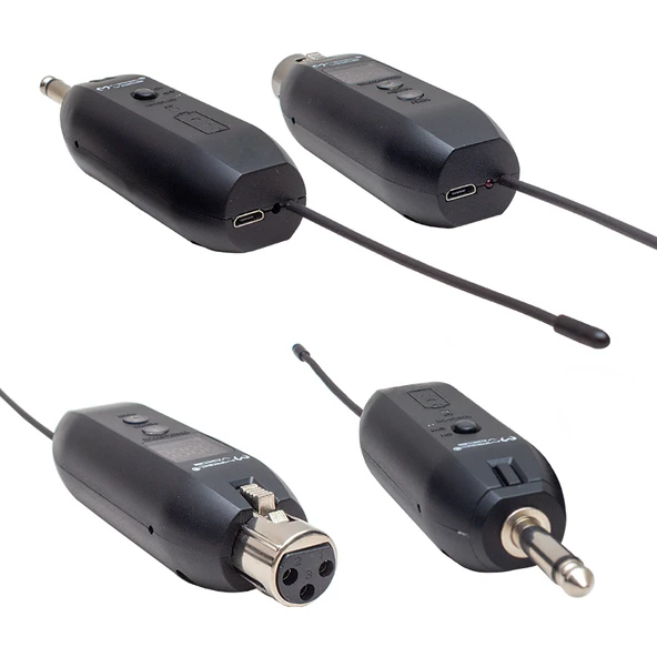 Ayt Magicvoice Mv-19587 Gitar Tip Kablosuz Mikrofon Uhf Kablosuz Verici Müzik Aleti Kablosuza Çevirici - 2