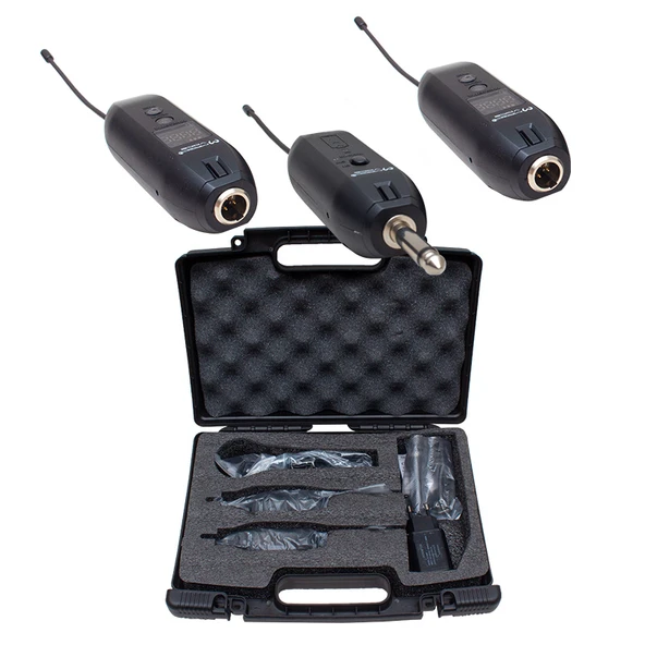 Magıcvoıce MV-19596 Uhf Enstrüman Tip Kablosuz Mikrofon Üçlü Set Kürsü Yaka Mikrofonu  Li Xrl Li Gitar İçin Uygun - 2