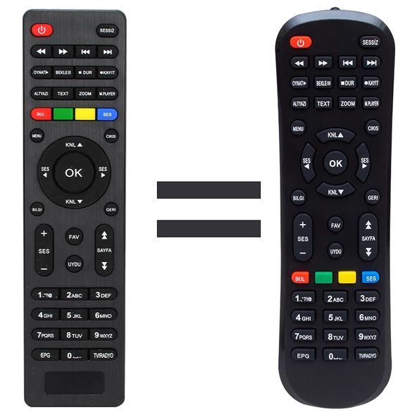 WEKO KR MERSAT VIP*HOMETECH*KORAX*TECHNİKSAT MİNİ HD* STARCOM 2000-2050 HD KUMANDA (2087=17372) ürün görseli 1