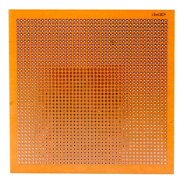Ayt Plaket Bakır Delikli 12x12 Cm Pertinaks 120x120mm