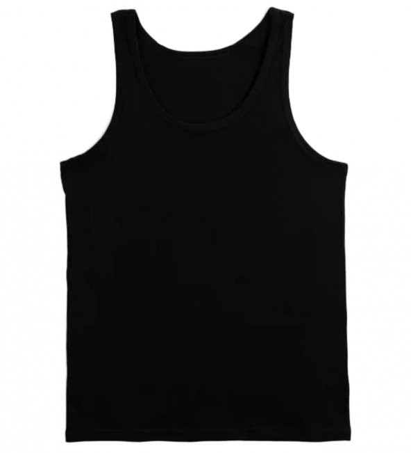 6 ADET ERKEK 100 PAMUK ASKILI KLASİK ATLET - 6