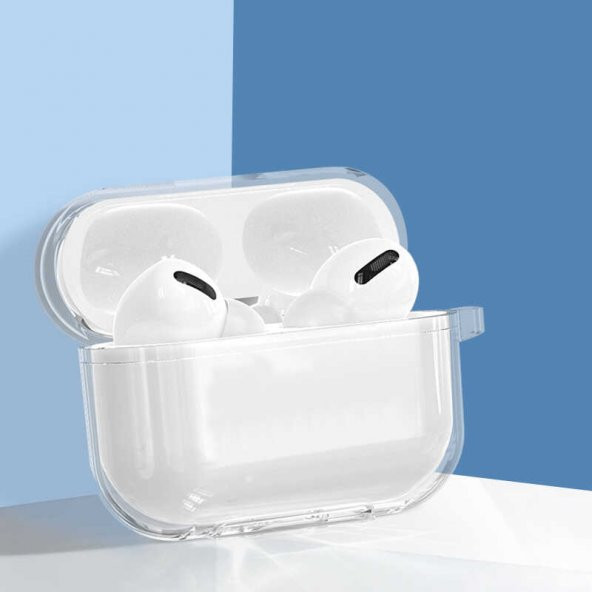 Apple Airpods Pro 2 Kılıf Şeffaf Kristal Silikon Zore Airbag 14 Kılıf - 3