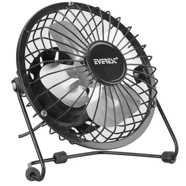 Everest Efn-482 Siyah Metal Masaüstü Mini Usb Fan Bilgisayar Laptop Notebook Yanı Fan - 8