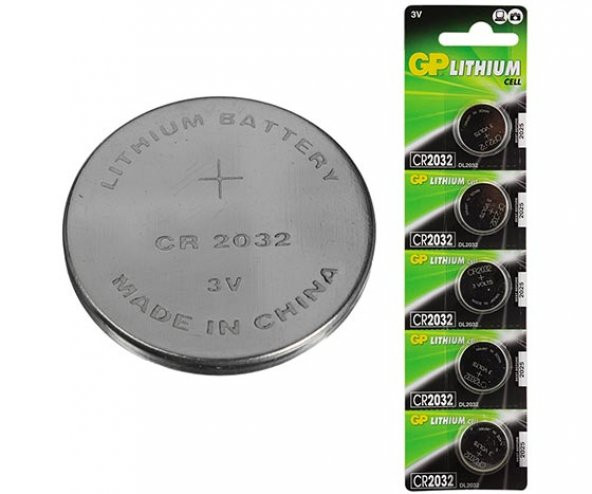 GP CR2032 Lityum Pil 5'li Paket