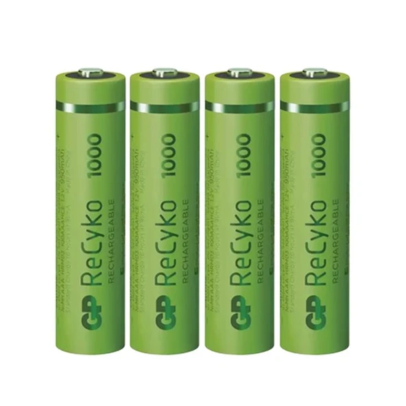 Gp Recyko 950 mAh AAA 4'lü Şarjlı İnce Kalem Pil GP100AAAHCE-2EB4 GPRHC103E001 - 8