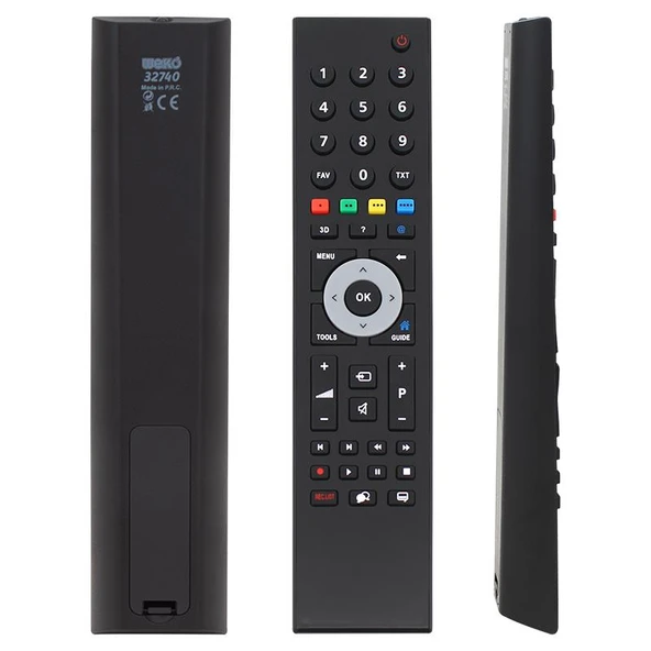 Ayt Weko Kl Arçelik Beko Gri Göbek 3d Tuşlu Lcd Led Tv Kumandası Uzaktan Kumanda ürün görseli 1