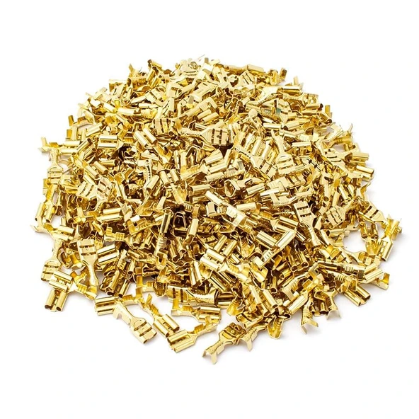 Ayt Sarı Tks-1D Kablo Papuç 6.3 Dişi Terminal 300 Lü Pkaet Kablo Ucu Soketi Klemens - 8