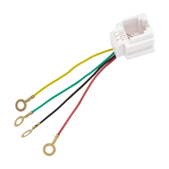 Ayt RJ11 Soket 623K Jack 6P4C Telefon Konnektörü 150 Mm Telefon Kablosu Giriş Soketi ürün görseli 1