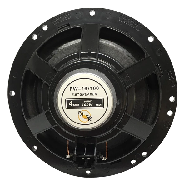 Powermaster 4 Ohm 100 Watt 16 Cm Tekli Oto Hoparlör Soketli Araç Hoparlörü - 2