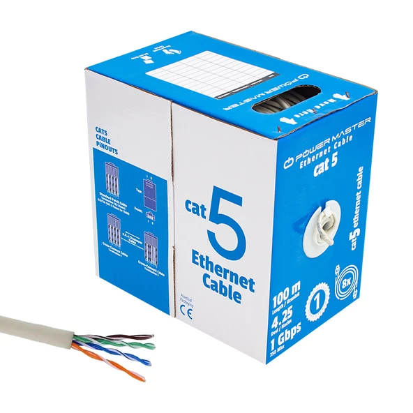 Powermaster Cat5 100 Metre Ethernet Network Kablosu İnternet Kablosu ürün görseli 1