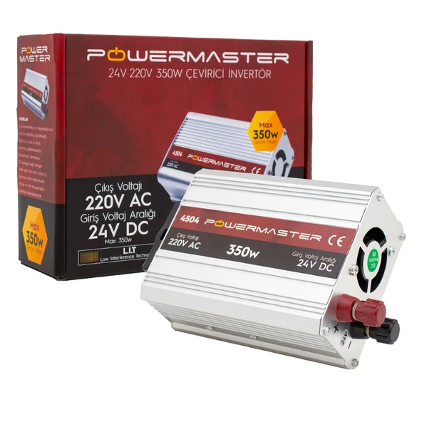 Powermaster 24 Volt 350 Watt 220 Volt Modified Sinus İnverter PM-4504 12v-220v Çevirici Dönüştürücü - 3