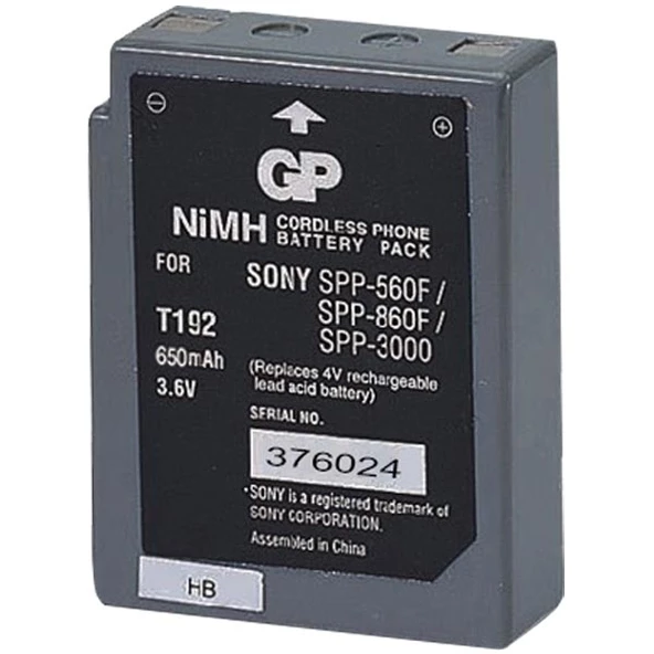 GP T192 3.6 Volt 600mAh LG-Sony BPT40 Telsiz Telefon Pili - 3