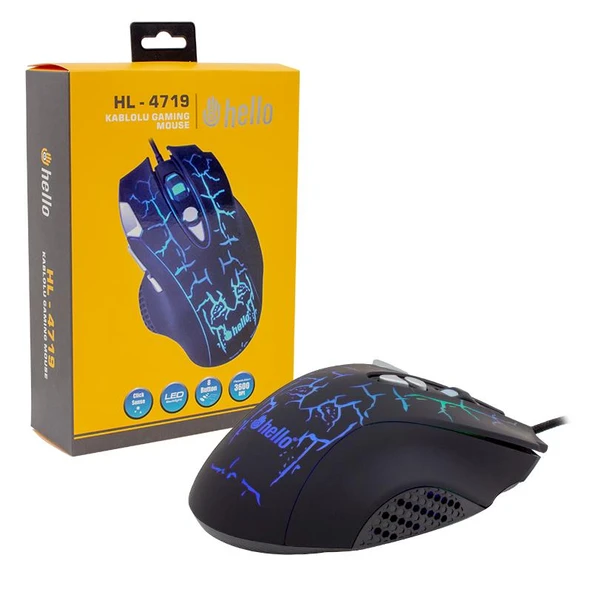 Ayt Hello HL-4719 Kablolu Oyuncu Gaming Mouse 8 Tuşlu 3600 DPI Rgb Led Işıklı Scroll Tuşlu - 9
