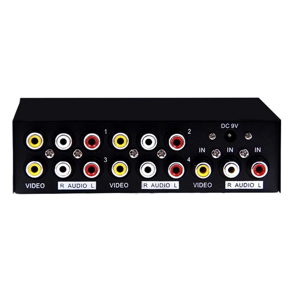Powermaster AV-104 4 Port Video Audio Splitter Rca Video Dağıtıcı - Resim 3