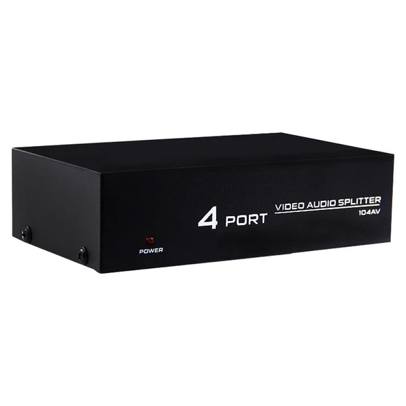 Powermaster AV-104 4 Port Video Audio Splitter Rca Video Dağıtıcı - Resim 8