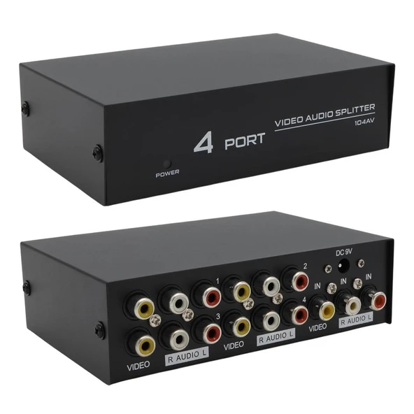 Powermaster AV-104 4 Port Video Audio Splitter Rca Video Dağıtıcı - Resim 11
