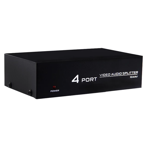 Powermaster AV-104 4 Port Video Audio Splitter Rca Video Dağıtıcı - Resim 5