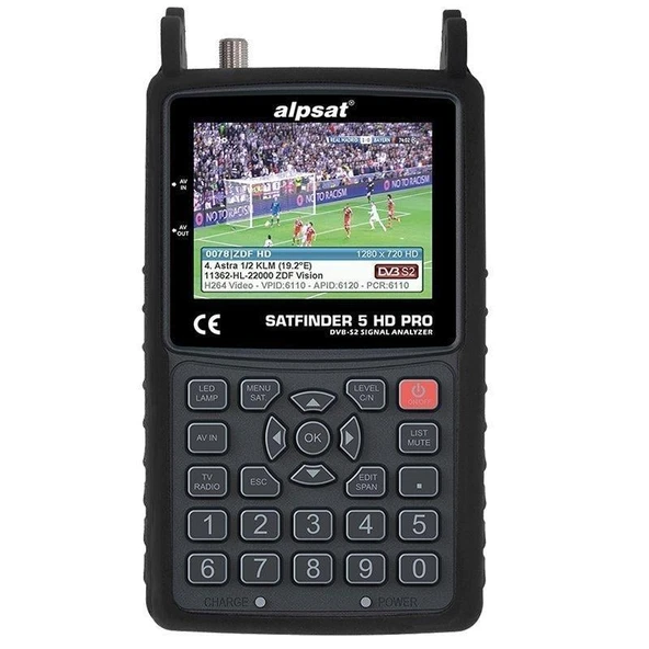 Ayt Alpsat 5 HD Pro Görüntülü Uydu Yön Bulucu Satfinder 5 Ahd Tvı Cvı Test Cihazı - 8