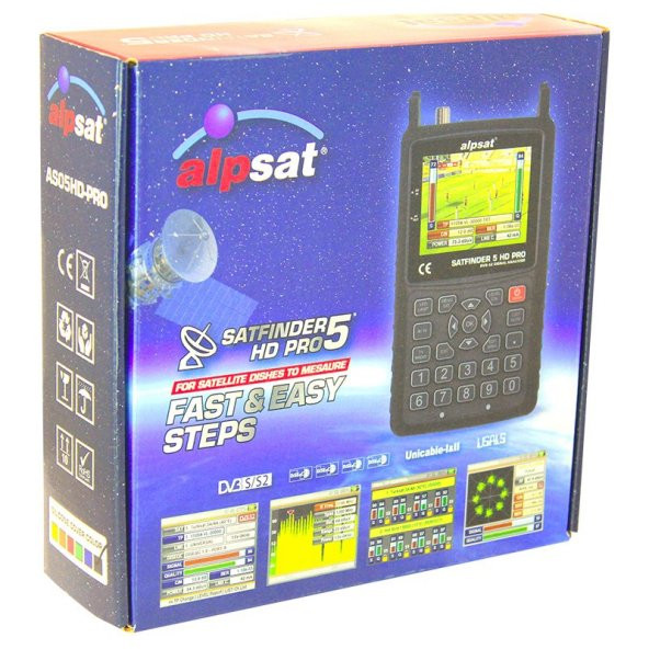 Ayt Alpsat 5 HD Pro Görüntülü Uydu Yön Bulucu Satfinder 5 Ahd Tvı Cvı Test Cihazı - 3