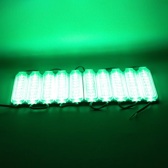 POWERMASTER MODÜL LED 24V 2.4W TEK RENK YEŞİL 14X32.5 MM 2835 - Resim 4