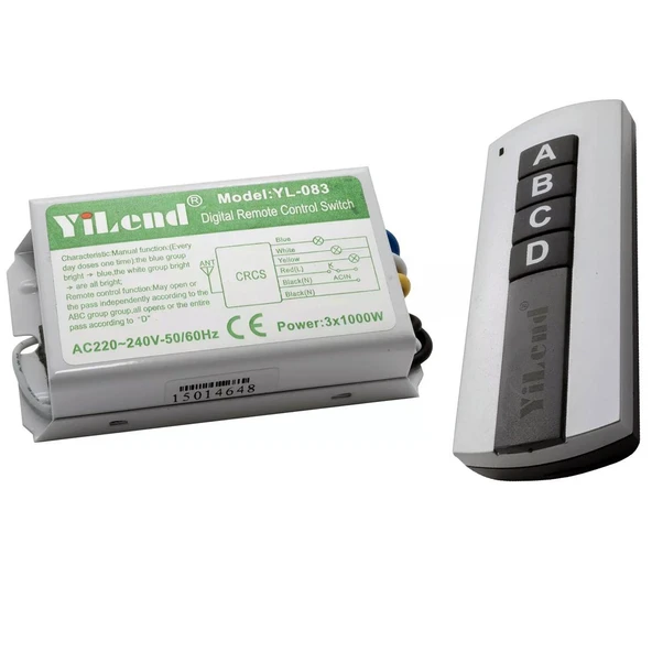 Powermaster Avize Kontrol Kumandası PM-5847 4 Tuşlu 4 Kanal - Resim 2