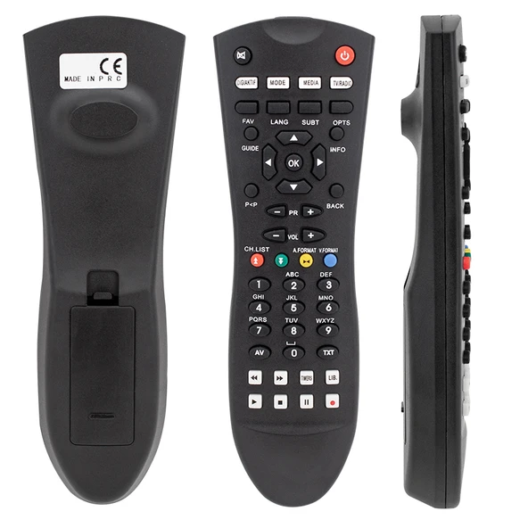 HERZ DIGITURK PLUS 8002 SİYAH OVAL UYDU KUMANDASI ürün görseli 1