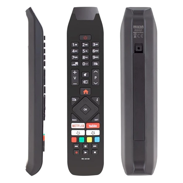 WEKO KL VESTEL RC 43140 H0297A NETFLIX-YOUTUBE TUŞLU TV KUMANDA ürün görseli 1