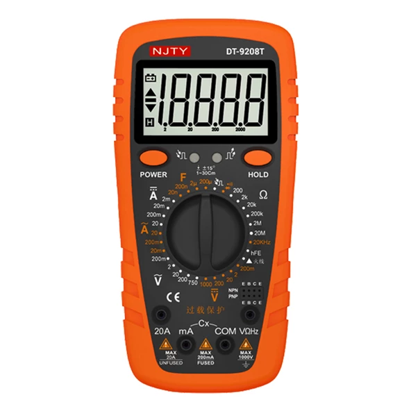 Powermaster PM-6241 El Tipi Dijital Multimetre Ölçü Aleti Ac Dc Diyot Akım Ölçer Ölçüm Cihazı Pilli - 4