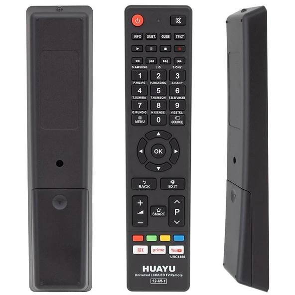 Huayu Urc1366 12 İn 1 Akıllı Kumanda Her Televizyona Uyan Akıllı Tv Kumandası Blisterli ürün görseli 1