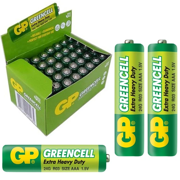 GP 24G-2S2 Greencell AAA 40'lı İnce Kalem Pil ürün görseli