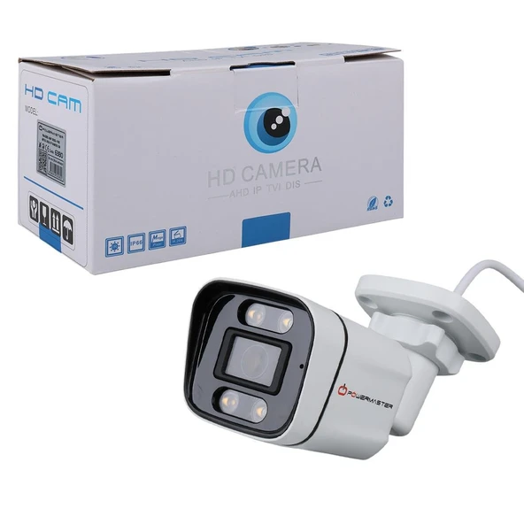 Powermaster PM-6380 2MP H265+Poe Kamera Metal Kasa IP Güvenlik Kamerası - 12