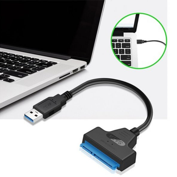 Powermaster USB 3.0 To Sata Data Kablo 22 Pin Hdd Ssd 13 Cm Hard Disk Kablosu - 2