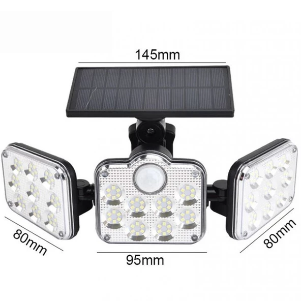 Ayt Powermaster Sensörlü 120 Ledli Solar Lamba FL-1727 Güneş Enerjili Bahçe Aydınlatması - 2