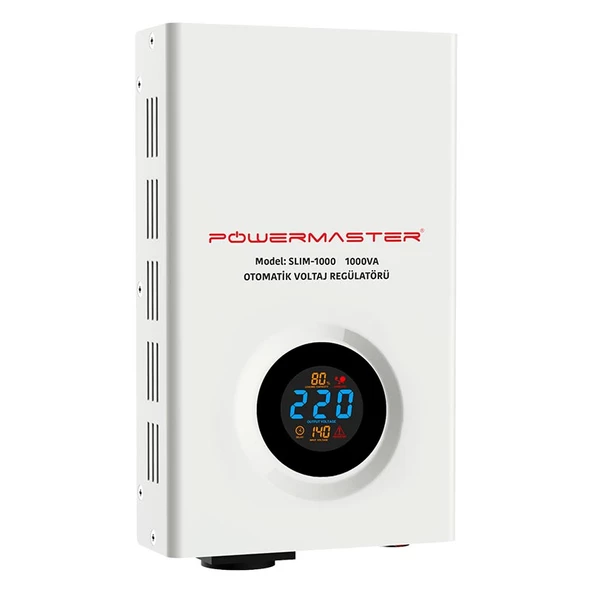 Powermaster Slim-1000 Otomatik Voltaj Kombi Regülatörü 220V Ev Tipi Regülatör 220 Volt 1000 Watt - 4