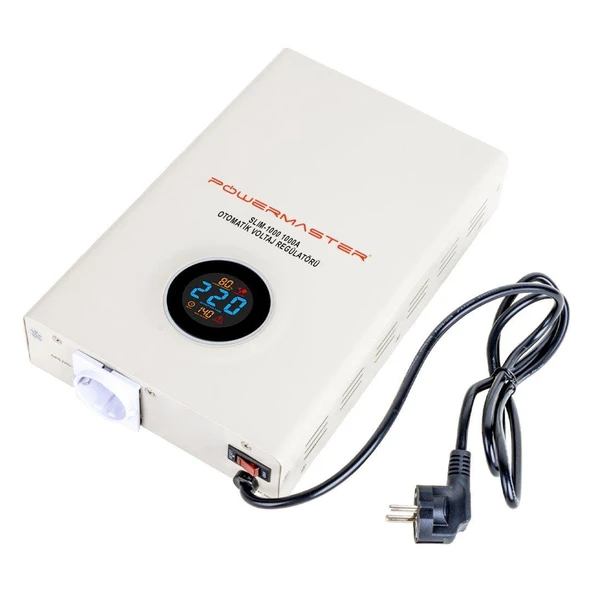 Powermaster Slim-1000 Otomatik Voltaj Kombi Regülatörü 220V Ev Tipi Regülatör 220 Volt 1000 Watt - 7