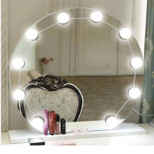 Ayt Powermaster 10 Lu Makyaj Aynası Işığı Lambası Makyaj Aynası Işığı Led Aydınalatma Ayarlı Usbli - 9