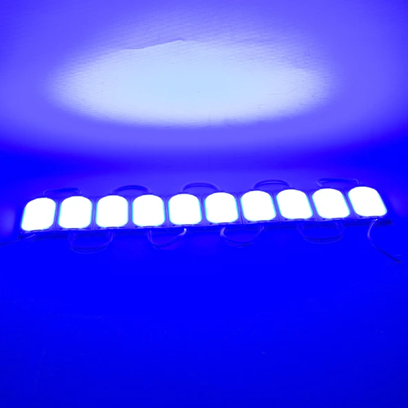 Powermaster 12 Volt 3 Watt Mavi 85 X 35 Mm  Lümen 140 Derece Cob Mercekli Modül Led - 2