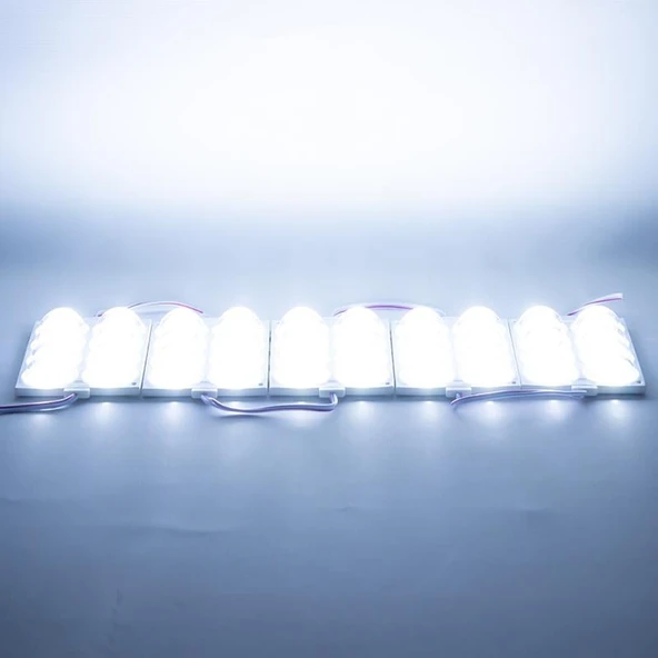 Powermaster 12 Volt 6 Watt Soğuk Beyaz Yanıp Sönen 3030 Modül Led 8 Ledli Mercekli - 6
