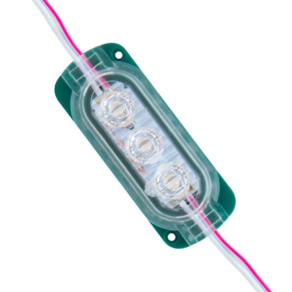 Powermaster 12 Volt 0.6 Watt Yeşil 2835 65X25 Mm 120 Lümen 160 Derece Mercekli Modül Led