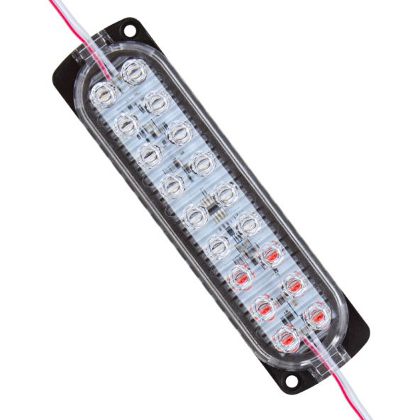 Powermaster 12 Volt 3.6 Watt RGB Flaşlı Yanıp Sönen 2835 Mercekli Modül Led 18 Led
