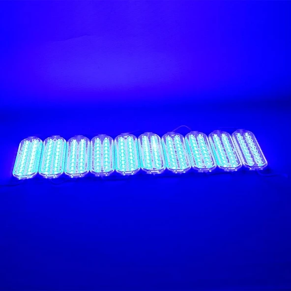 Powermaster 12 Volt 3.6 Watt Mavi Flaşlı Yanıp Sönen 2835 Modül Led 18 Ledli Mercekli - 6