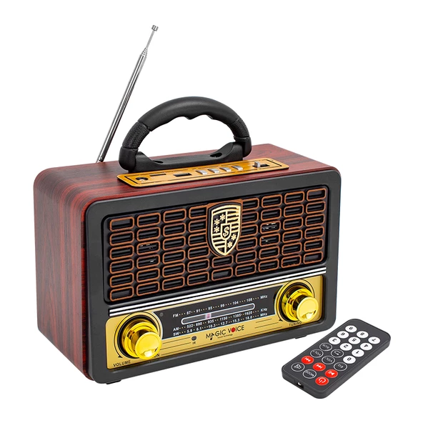 Magicvoice MV-110BT USB SD FM Bluetooth Destekli Nostaljik Radyo