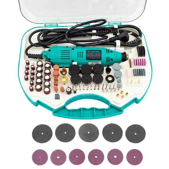 Die Grinder 180 Parça El Matkap Seti Ahşap Hobi İşleri İçin Zımpara Taşlama Freze Matkap Gravür Seti - 7