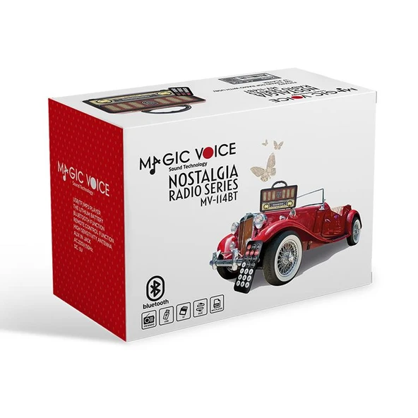 MAGICVOICE MV-114BT USB/SD/FM/BLUETOOTH DESTEKLİ TEK HOP LU NOSTALJİK RADYO - 9