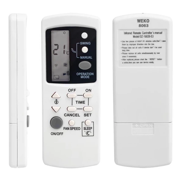 WEKO KK FUJICOOL GZ-1002B-E3 KLİMA KUMANDASI - 3