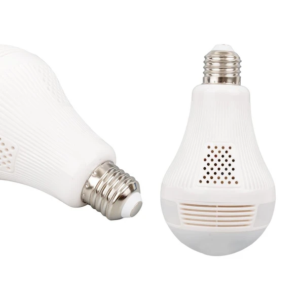 Powermaster 2 MP E27 Wifi Ampül Kamera Cep Telefonundan İzlenebilen İp Kamera Bebek Kamerası - 6