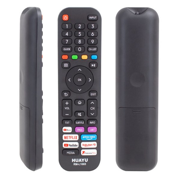 Ayt Huayu RM L1665 Ver 2.0 Hisense Netflix-Prime Video Youtube Rakuten Disney+ Tuşlu Lcd Led Tv Kumandası - 2