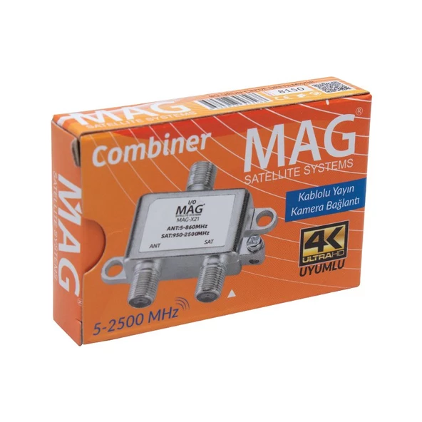 Ayt Mag TV Sat 950-2500MHz Combiner 4K Ultra Hd Splitter MAG-X21 Uydu Karasal Anten Kamera - 3